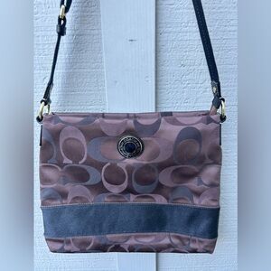 Coach Brown and Black Shoulder Bag